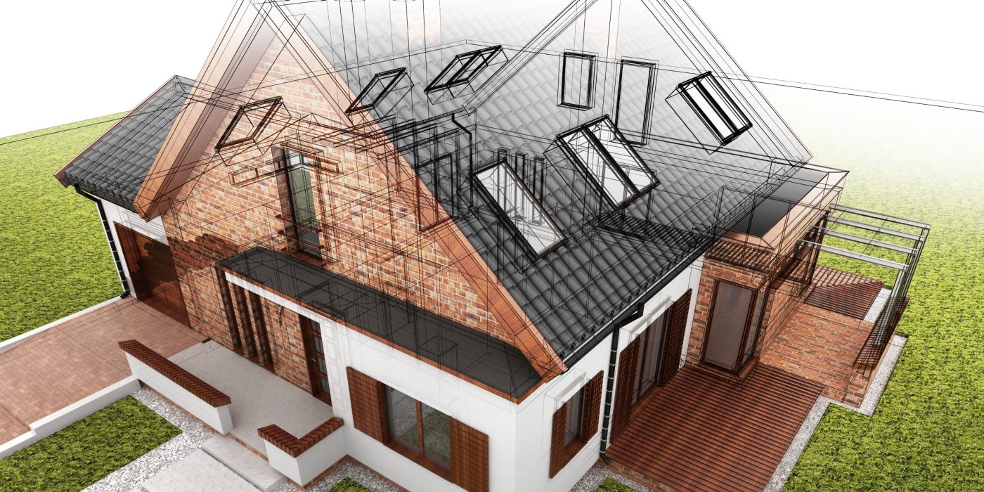 3D Rendering of House Building